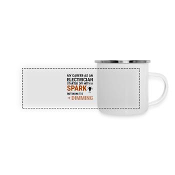 Elektriker Humor Elektrotechniker Ingenieur - Panorama Emaille-Tasse - Weiß - Vorne