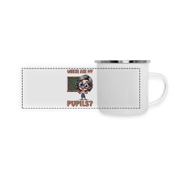 Where are my pupils? - Panoramic Camper Mug - white - Front