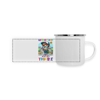 Watch out world - here comes trouble - Panoramic Camper Mug - white - Front