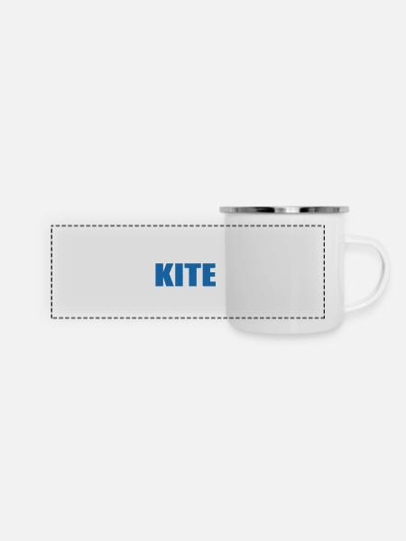 kite - Panorama Emaille-Tasse - Weiß