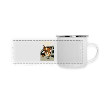 Garde ton sang-froid, frère Pablo - Mug panoramique émaillé - blanc - Devant