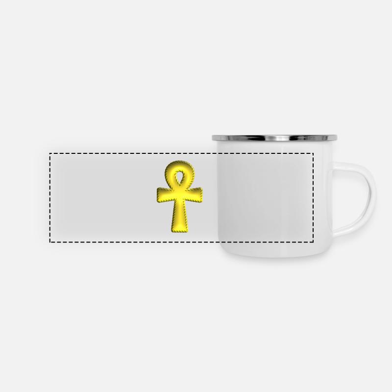 Egyptian_Ankh_Cross - Panoramic Camper Mug - white