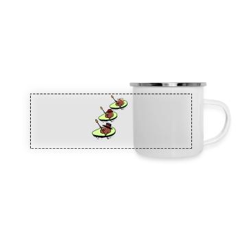 Canoe Avocado Race Paddle Boat Kids Child - Panoramic Camper Mug - white - Front