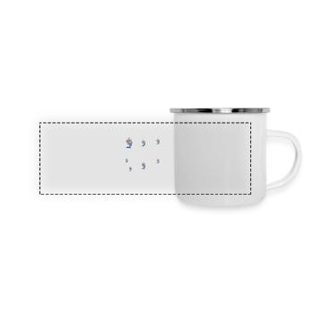 Ce que je fais de mon temps libre Dauphin - Mug panoramique émaillé - blanc - Devant