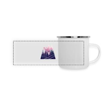 Shape of Woods - Panorama Emaille-Tasse - Weiß - Vorne