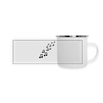 Musik - Noten - Panorama Emaille-Tasse - Weiß - Vorne