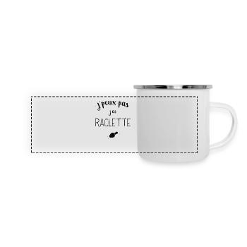 j'peux pas j'ai raclette - Mug panoramique émaillé - blanc - Devant