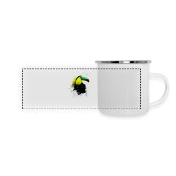 Toucan - Mug panoramique émaillé - blanc - Devant