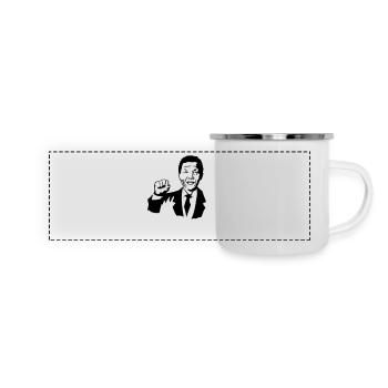 nelson mandela president 1 - Mug panoramique émaillé - blanc - Devant