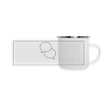 bubbles design - Panoramic Camper Mug - white - Front