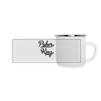Poker - Mug panoramique émaillé - blanc - Devant