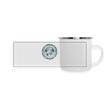 Grille de surveillance mondiale - Mug panoramique émaillé - blanc - Devant