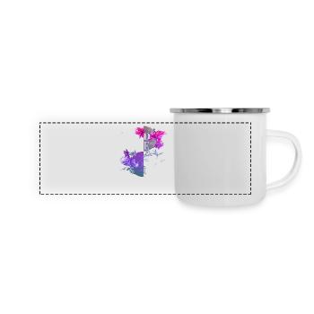 Vibes Only Sticker Quote Vector Vintage Art Styles - Panoramic Camper Mug - white - Front