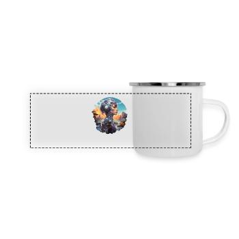 Science Fiction Fantasy - Panorama Emaille-Tasse - Weiß - Vorne