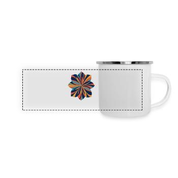 Flower swirls - Panoramic Camper Mug - white - Front