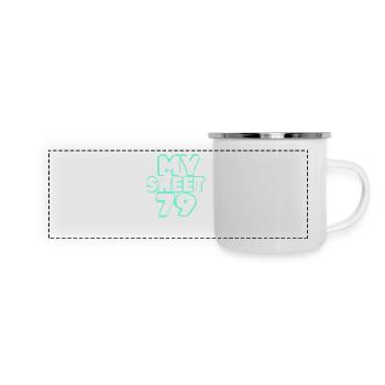 Geburtstag 79 - Panorama Emaille-Tasse - Weiß - Vorne