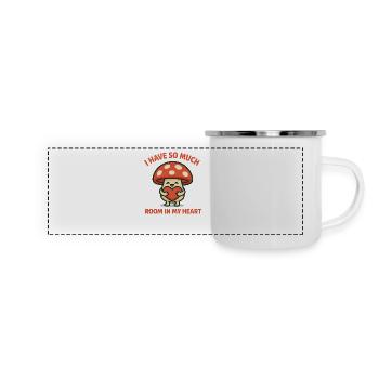So Much Room in My Heart Cute Mushroom Pun - Panoramic Camper Mug - white - Front