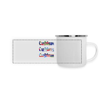 Holiday feeling with the flags of the Caribbean - Panoramic Camper Mug - white - Front