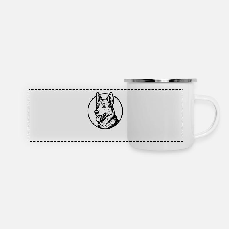 German Shepherd - Panoramic Camper Mug - white