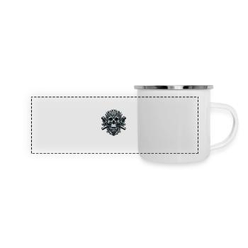 Vollgas - Full Throttle - Panorama Emaille-Tasse - Weiß - Vorne