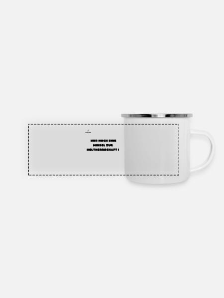 Kakinator Windel - Panorama Emaille-Tasse - Weiß