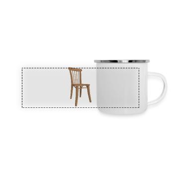 Illustration de la chaise - Mug panoramique émaillé - blanc - Devant
