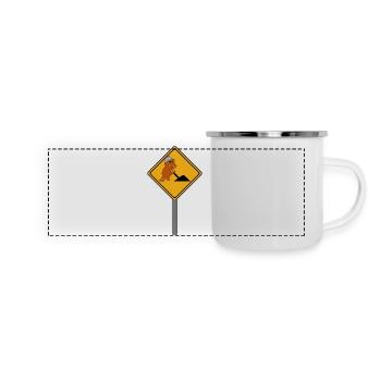 Panneau Travaux Alsace - Mug panoramique émaillé - blanc - Devant