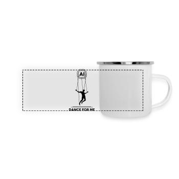 L’intelligence artificielle Marionnette danse pour moi - Mug panoramique émaillé - blanc - Devant