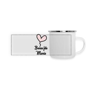 OMA. OMA. MUTTERTAG - Panorama Emaille-Tasse - Weiß - Vorne