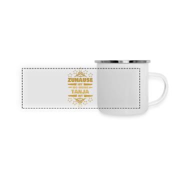 Tanja - Mug panoramique émaillé - blanc - Devant
