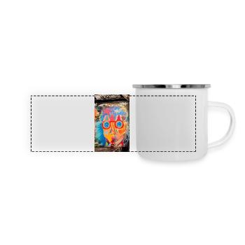 Graffity Explorer - Panorama Emaille-Tasse - Weiß - Vorne