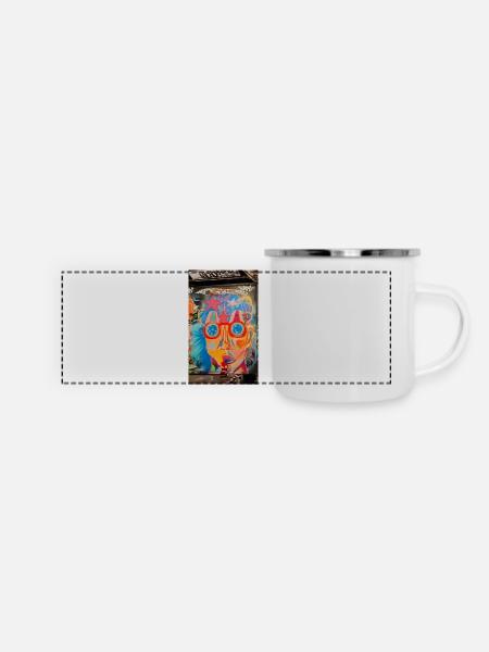 Graffity Explorer - Panorama Emaille-Tasse - Weiß