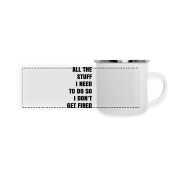 all the stuff i need to do so i dont get fired - Panoramic Camper Mug - white - Front