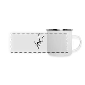 Skydiver - Panorama Emaille-Tasse - Weiß - Vorne