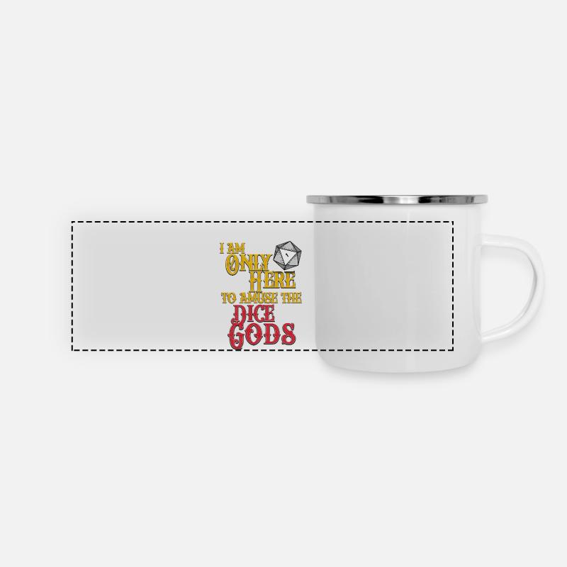 Dice Gods Amuse Me - Panoramic Camper Mug - white