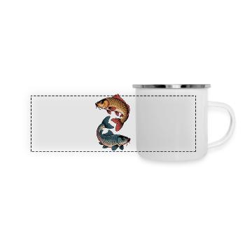 Colored Carp Fish - Panoramic Camper Mug - white - Front