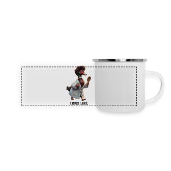 Canard en peignoir chic et miroir - Canard Laqué - Mug panoramique émaillé - blanc - Devant