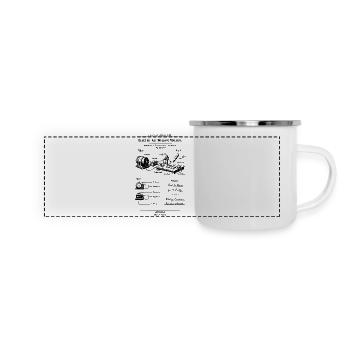 Bauplan für Lichtbogenschweißmaschine - Panorama Emaille-Tasse - Weiß - Vorne