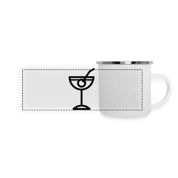 cocktail - Mug panoramique émaillé - blanc - Devant