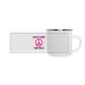 Make love not war - Panoramic Camper Mug - white - Front