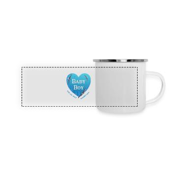 baby boy - Panorama Emaille-Tasse - Weiß - Vorne