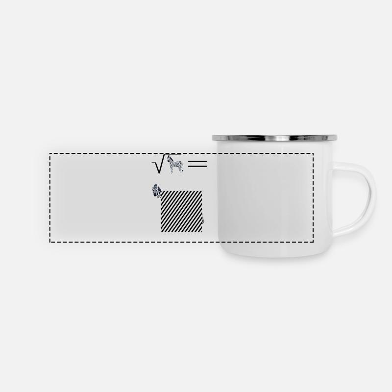 The square root of a zebra | I Love Math - Panoramic Camper Mug - white