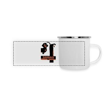 Mega Sausage Dog - Panoramic Camper Mug - white - Front