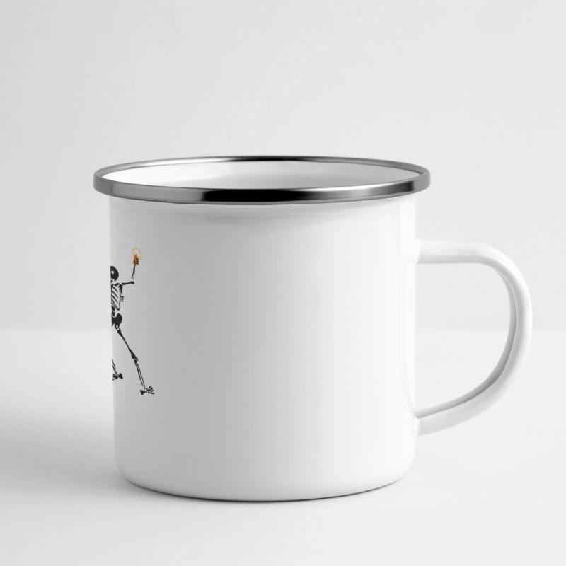 Squelettes faisant la java Mug panoramique émaillé