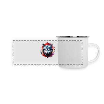 Wolf Tattoo - Panoramic Camper Mug - white - Front
