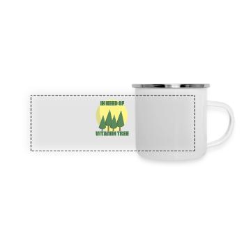 Vitamin Tree - Panorama Emaille-Tasse - Weiß - Vorne