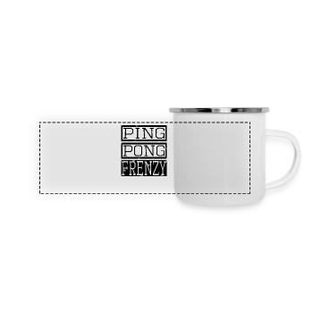 citation drôle cadeau tournois de tennis de table - Mug panoramique émaillé - blanc - Devant