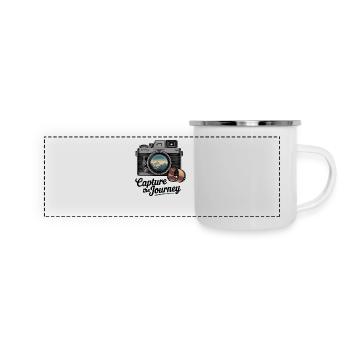 Capture the Journey - Panorama Emaille-Tasse - Weiß - Vorne