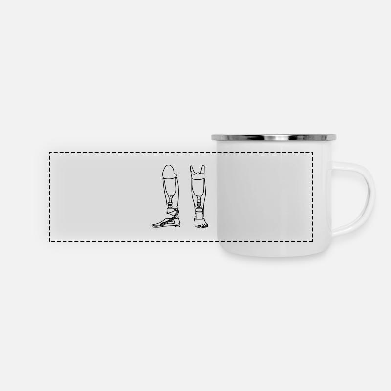 Lower leg prosthesis sketch - Panoramic Camper Mug - white
