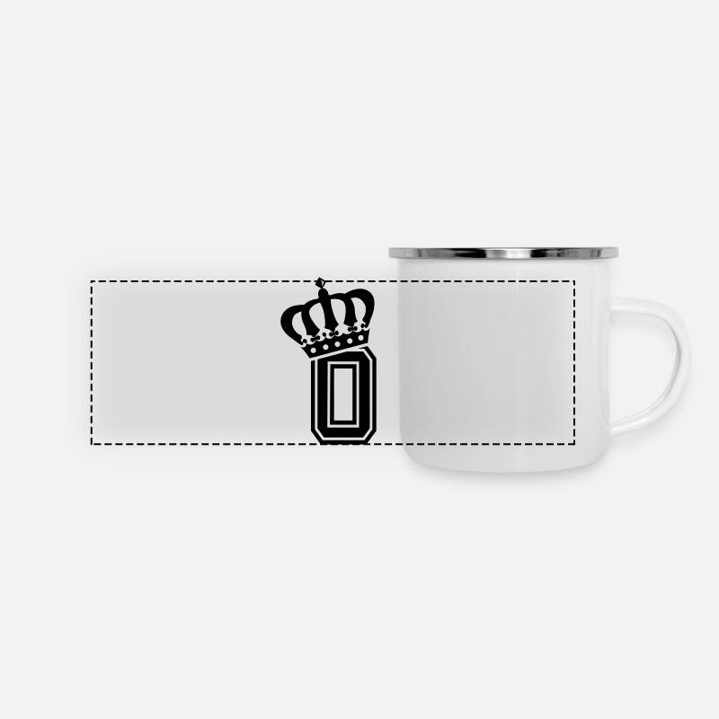 Letter O - Panoramic Camper Mug - white